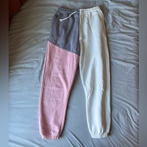 Missguided color block sweatpants size 6